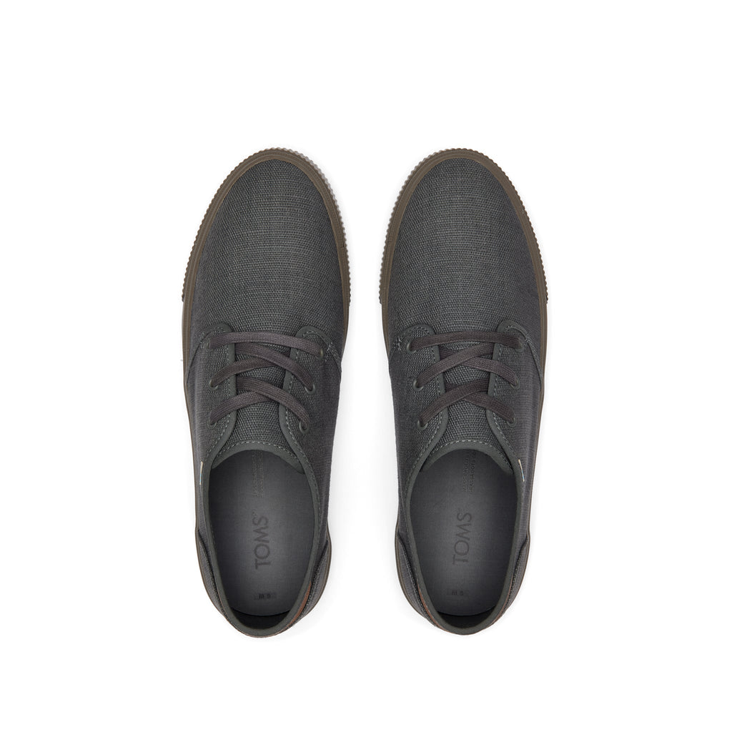 Carlo Graphite Heritage Canvas Lace-Up Sneaker Top View
