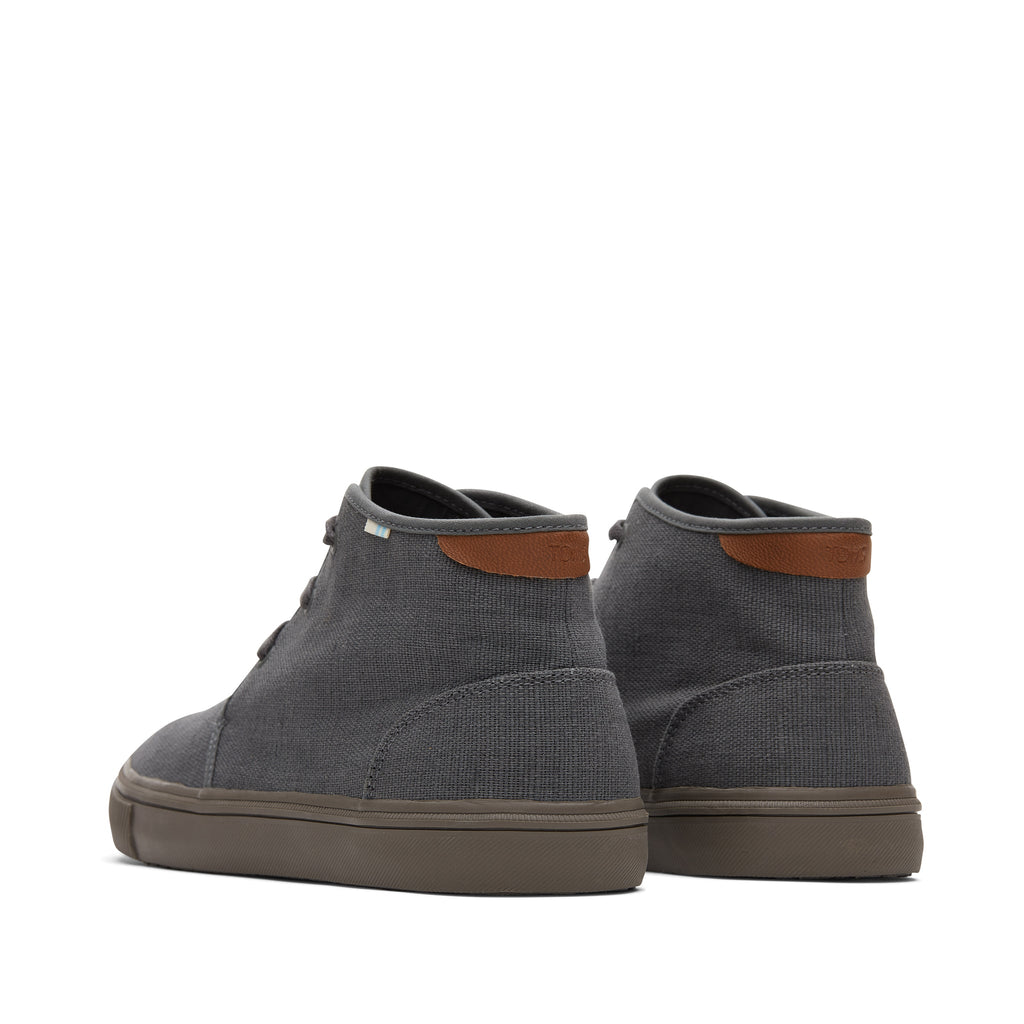 Carlo Mid Graphite Heritage Canvas Lace-Up Sneaker Back View