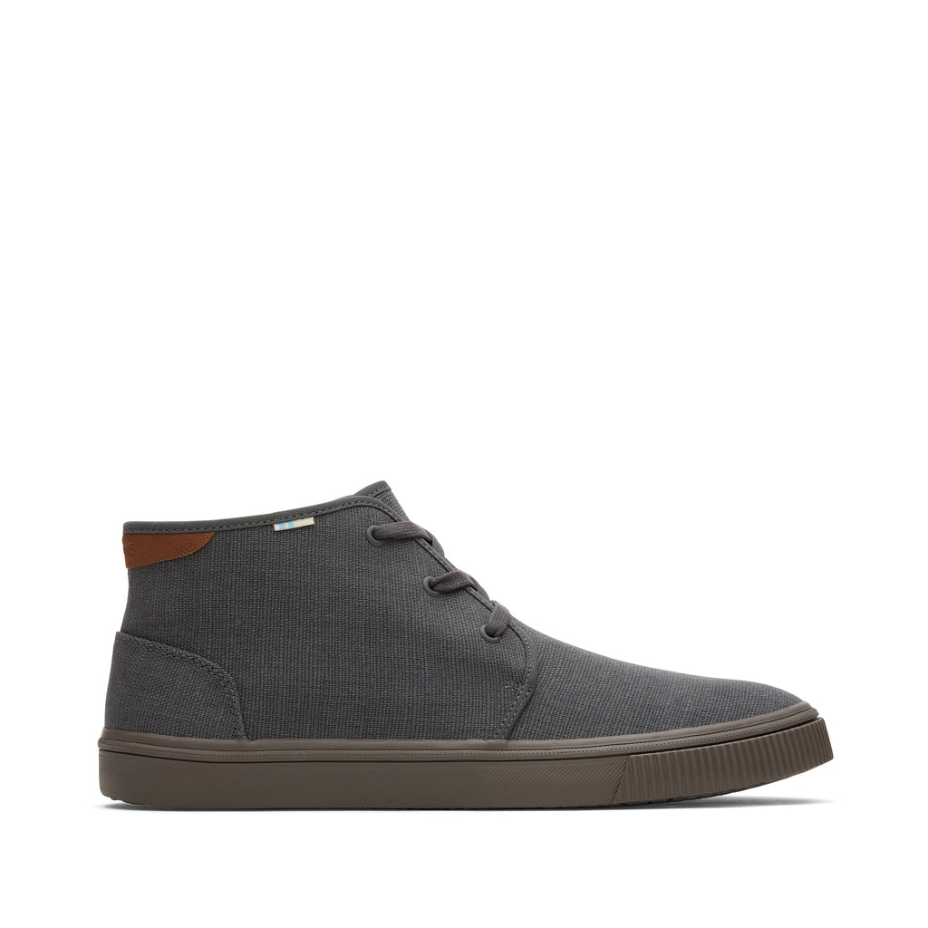 Carlo Mid Graphite Heritage Canvas Lace-Up Sneaker Side View