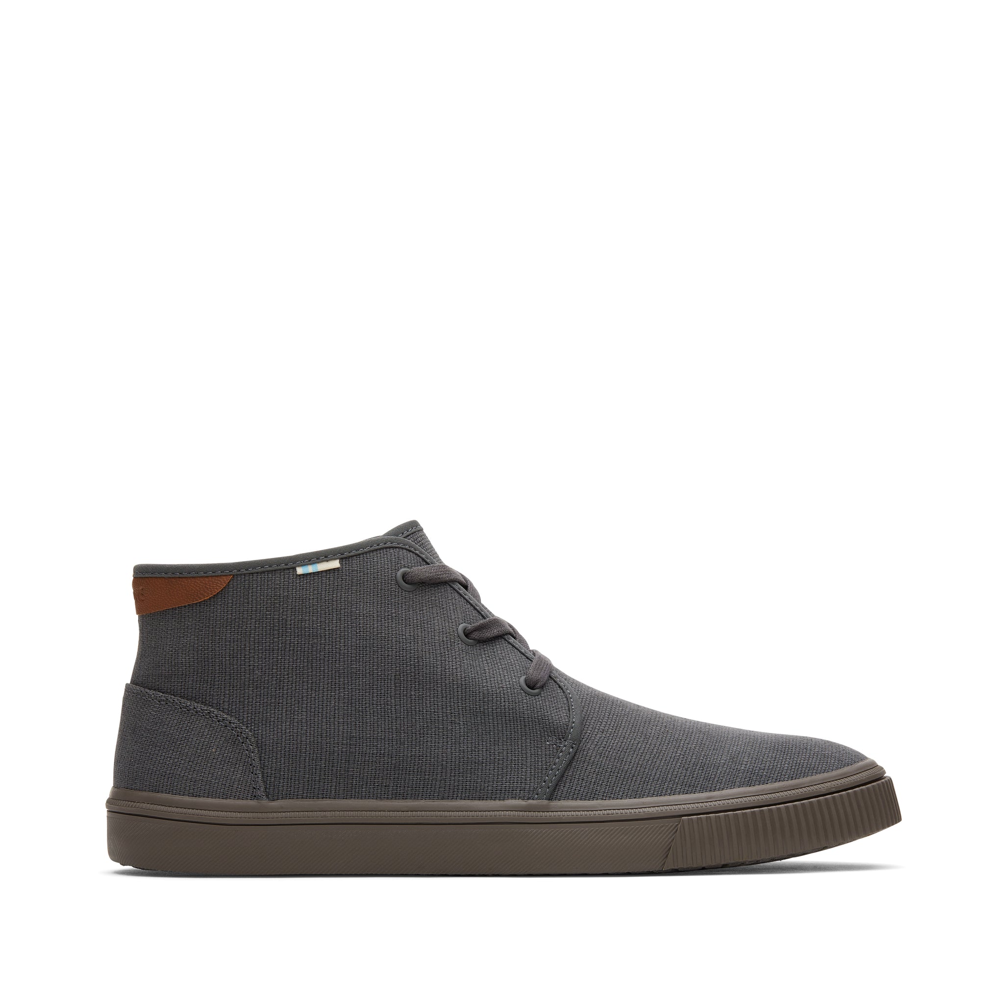 Carlo Mid Graphite Heritage Canvas Lace-Up Sneaker Side View