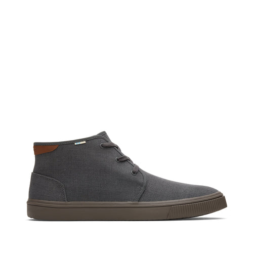 Carlo Mid Graphite Heritage Canvas Lace-Up Sneaker Side View
