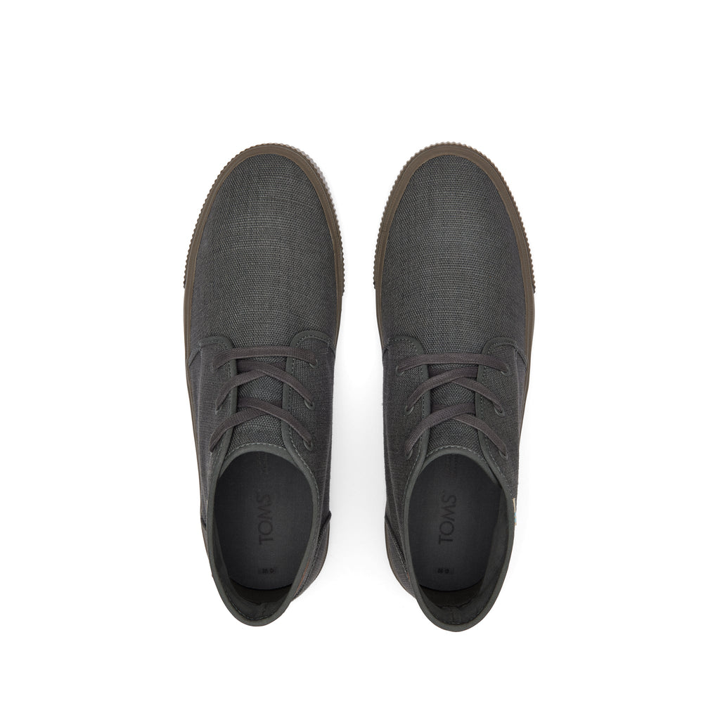 Carlo Mid Graphite Heritage Canvas Lace-Up Sneaker Top View