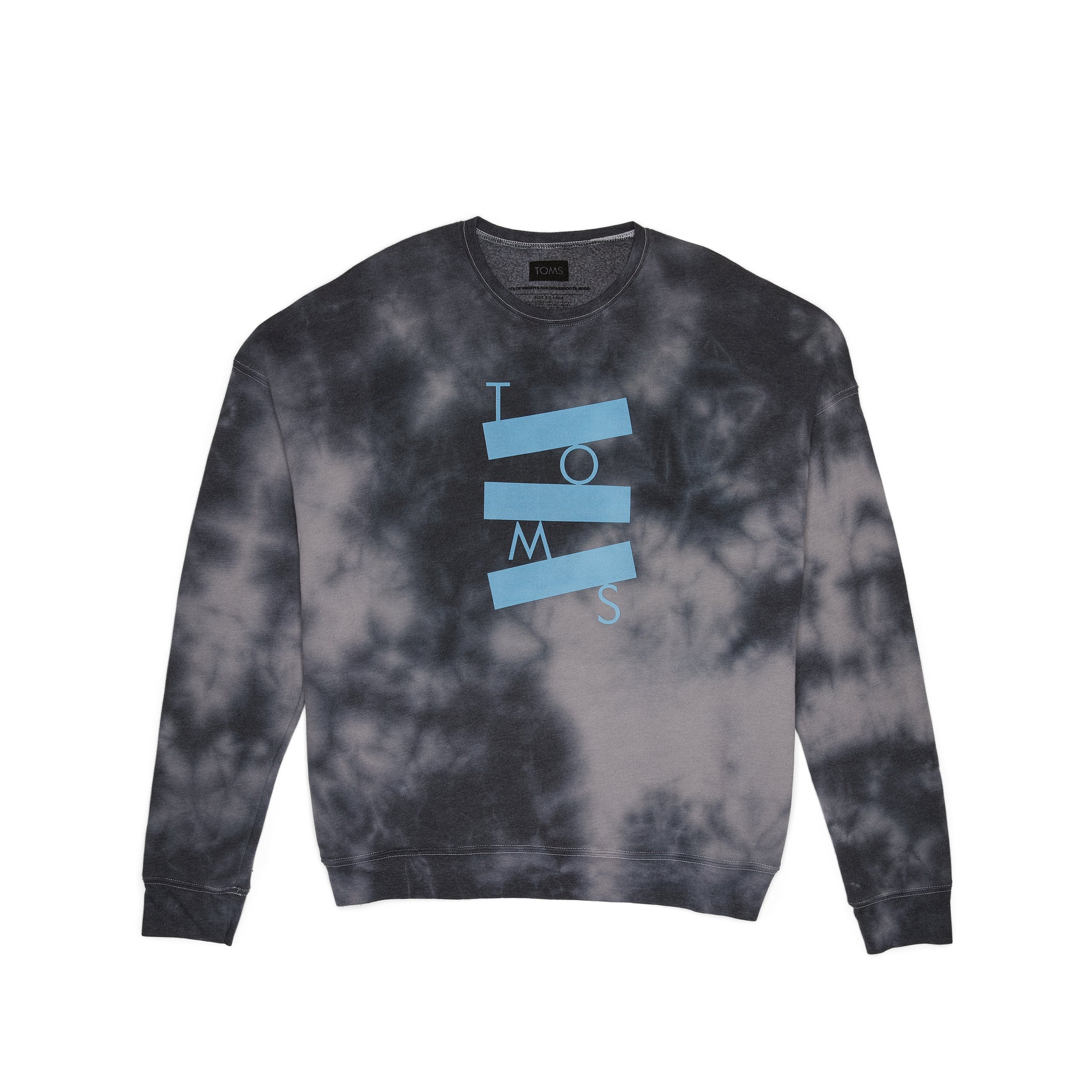 TOMS Tie-Dye Fleece Crewneck Sweatshirt Front View