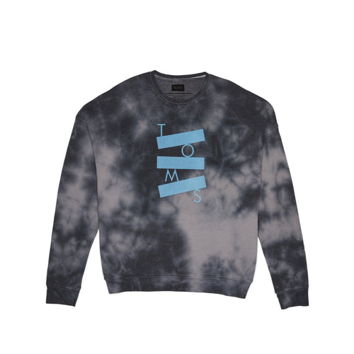TOMS Tie-Dye Fleece Crewneck Sweatshirt Front View