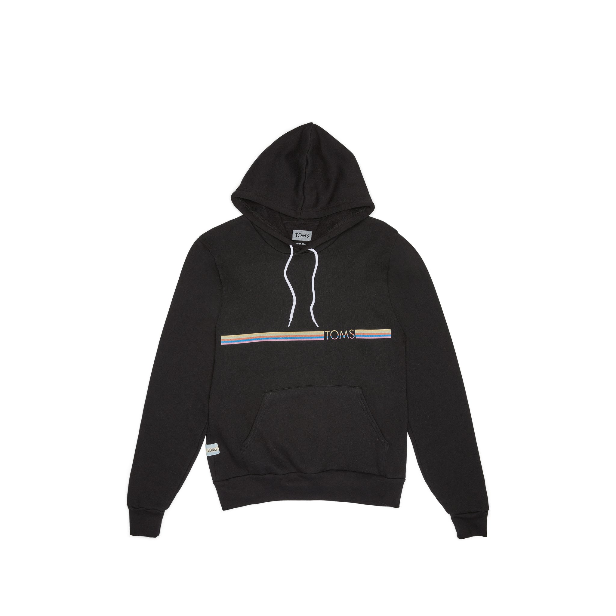Striped TOMS Fleece Hoodie Front View