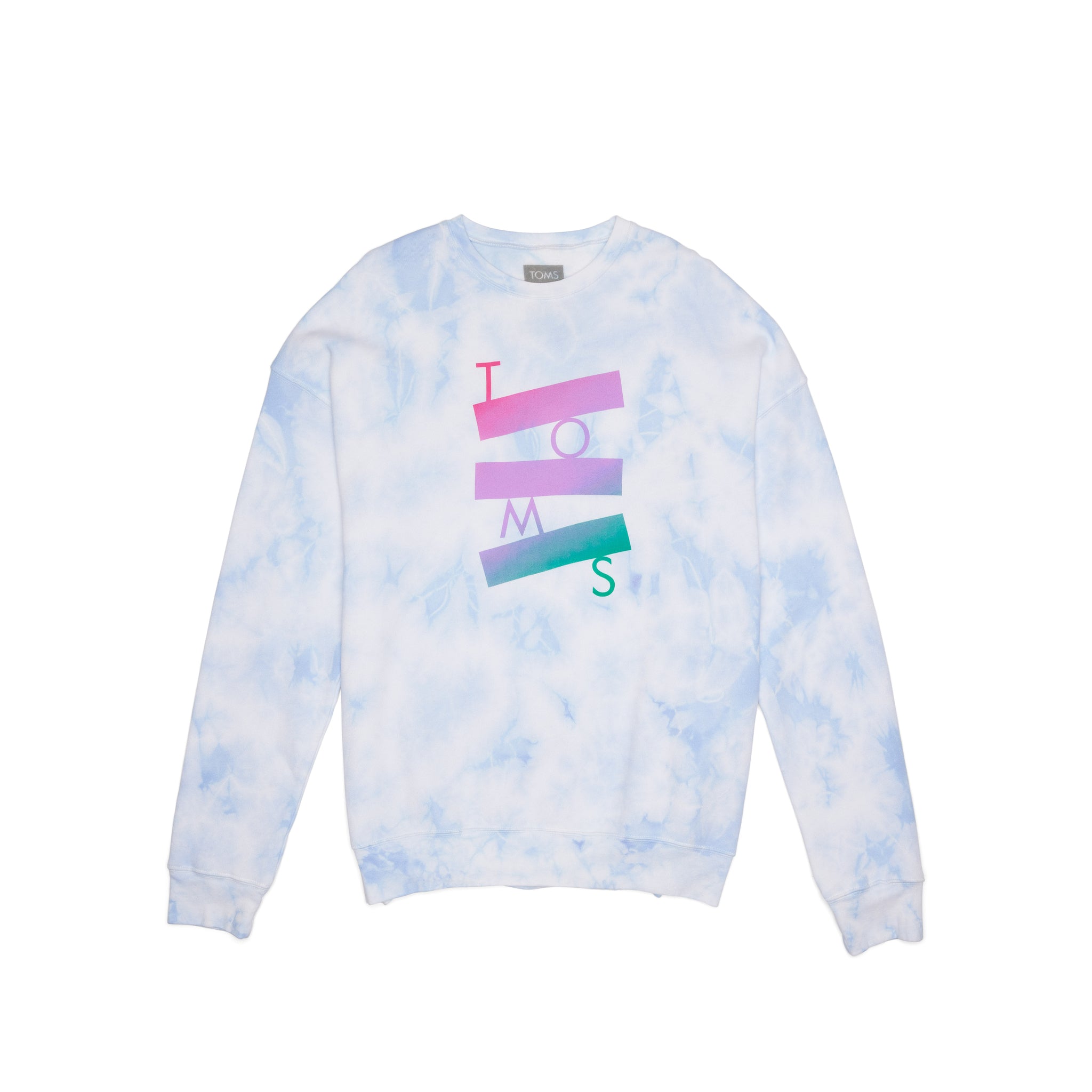 TOMS Tie-Dye Fleece Crewneck Sweatshirt Front View