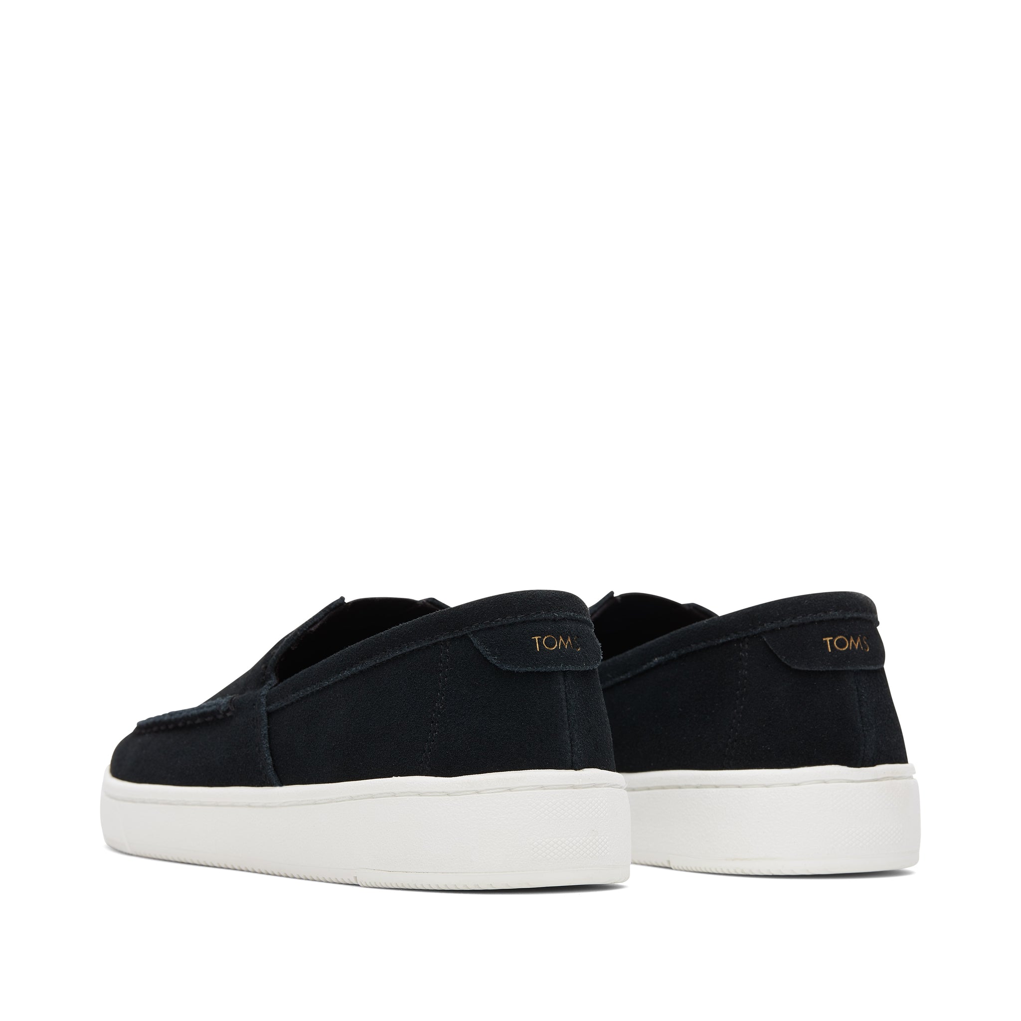 TRVL LITE Black Suede Loafer Back View