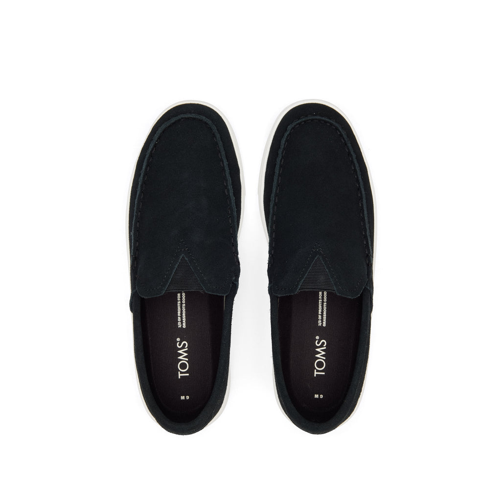 TRVL LITE Black Suede Loafer Top View