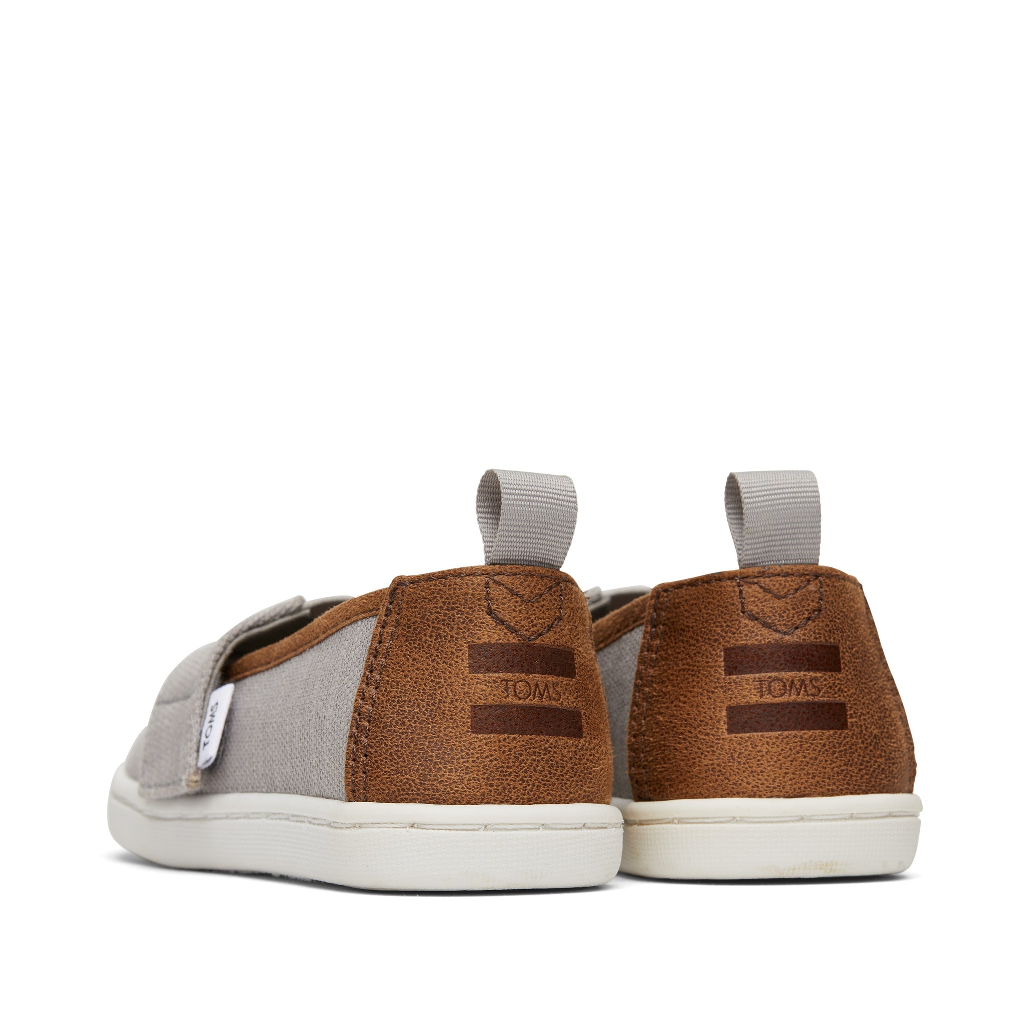 Alpargata Grey Recycled Cotton Toddler Shoe Back View