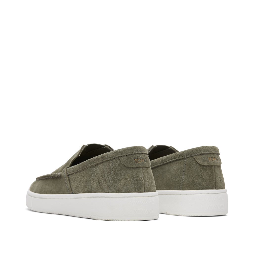 TRVL LITE Loafer - Vetiver Grey Suede Back View