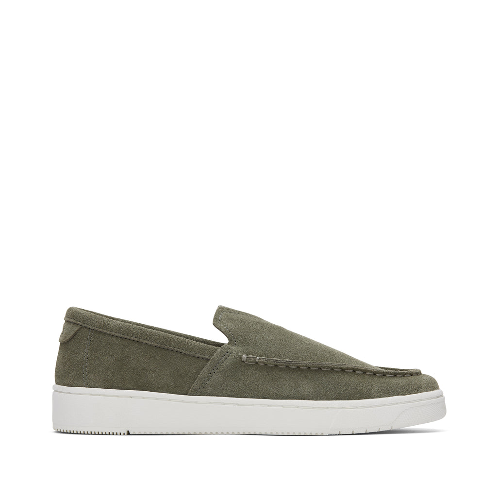 TRVL LITE Loafer - Vetiver Grey Suede Side View