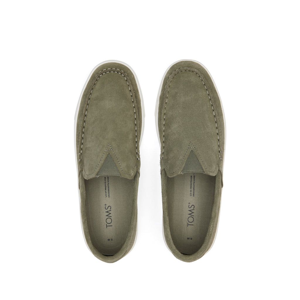 TRVL LITE Loafer - Vetiver Grey Suede Top View
