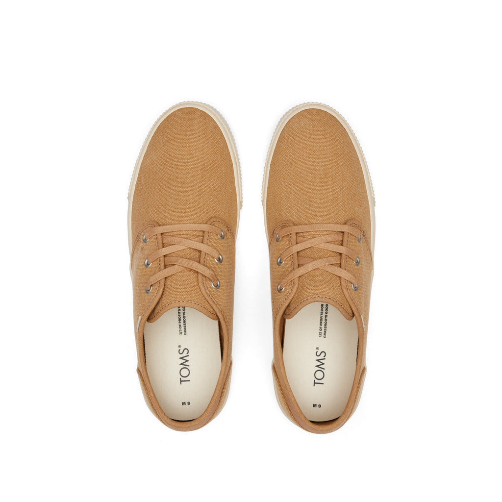 Carlo Brown Heritage Canvas Lace-Up Sneaker Top View