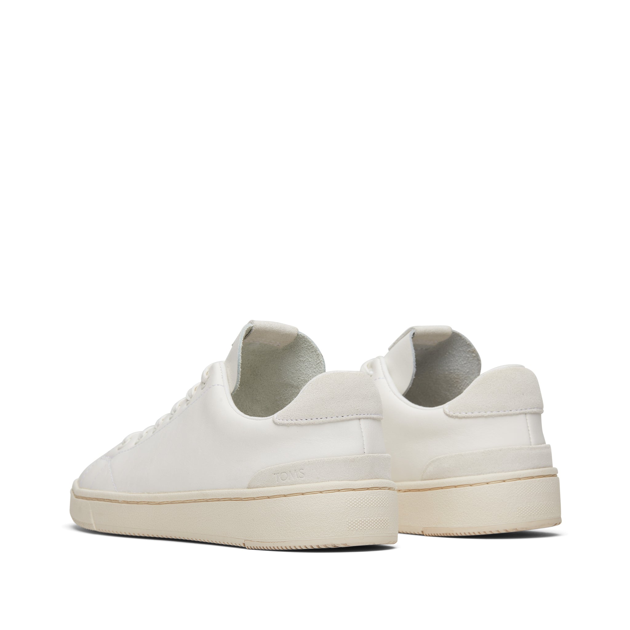 TRVL LITE Porcelain Leather Lace-Up Sneaker Back View