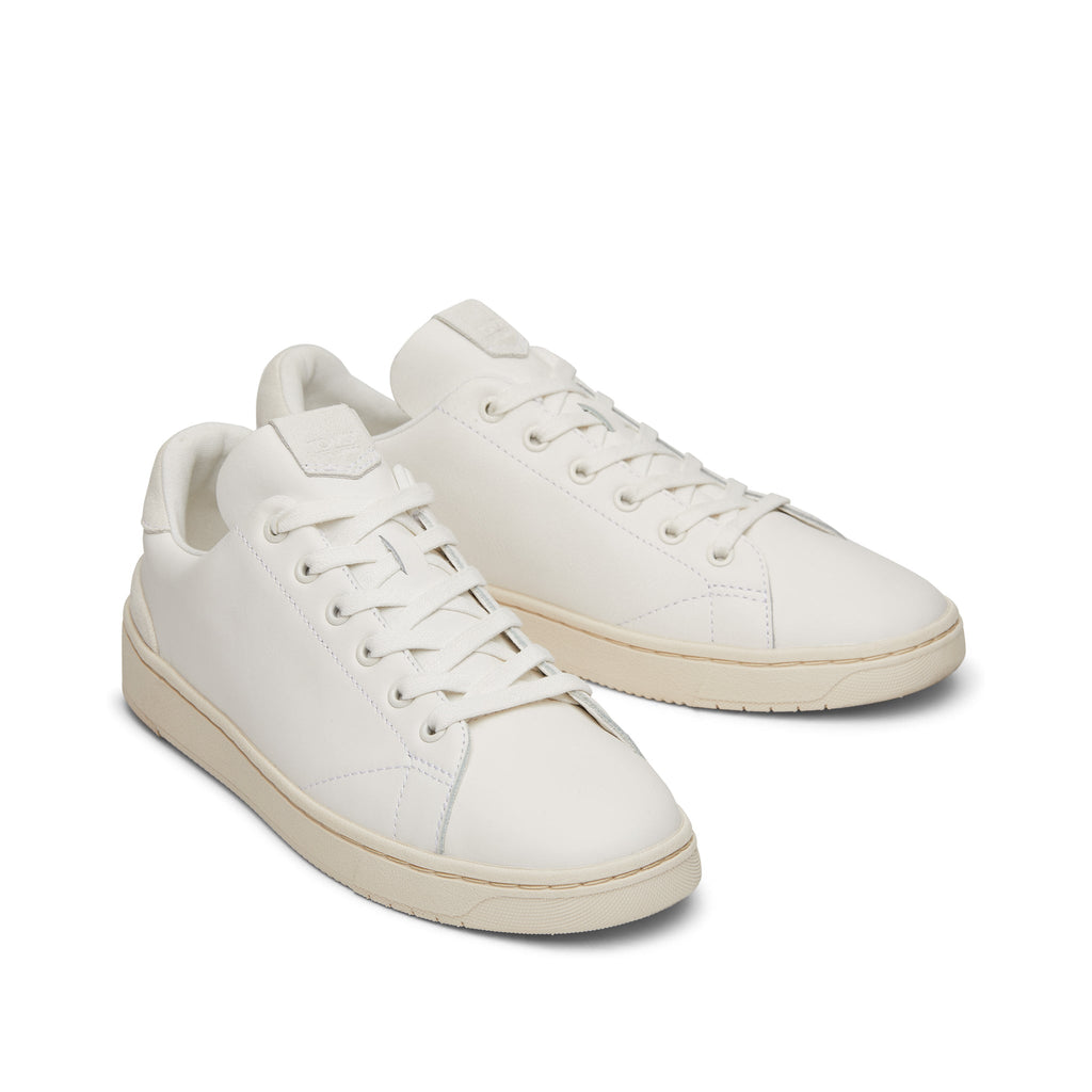 TRVL LITE Porcelain Leather Lace-Up Sneaker Front View
