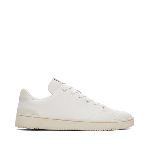 TRVL LITE Porcelain Leather Lace-Up Sneaker Side View