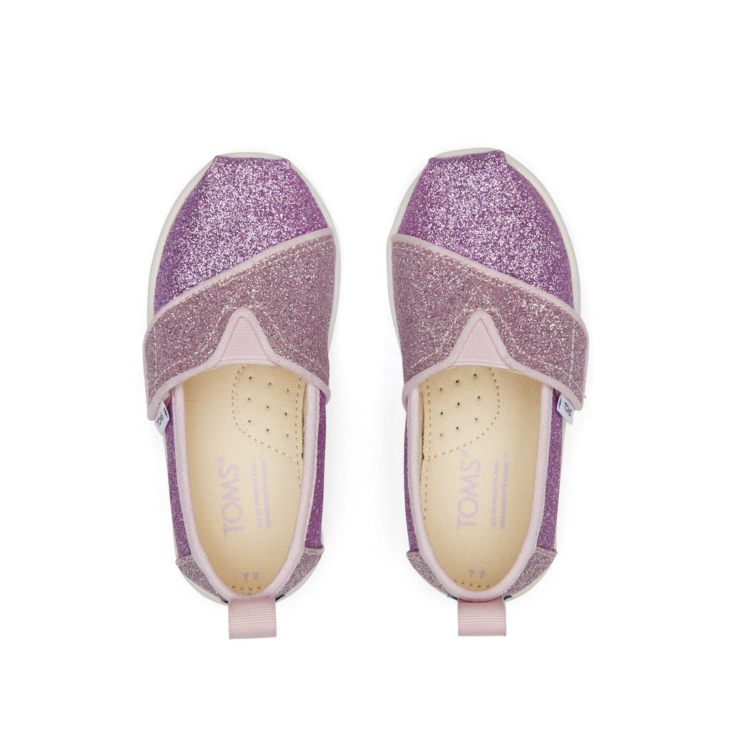Alpargata Toddler Shoe - Lilac Colorblock Iridescent Glimmer Top View