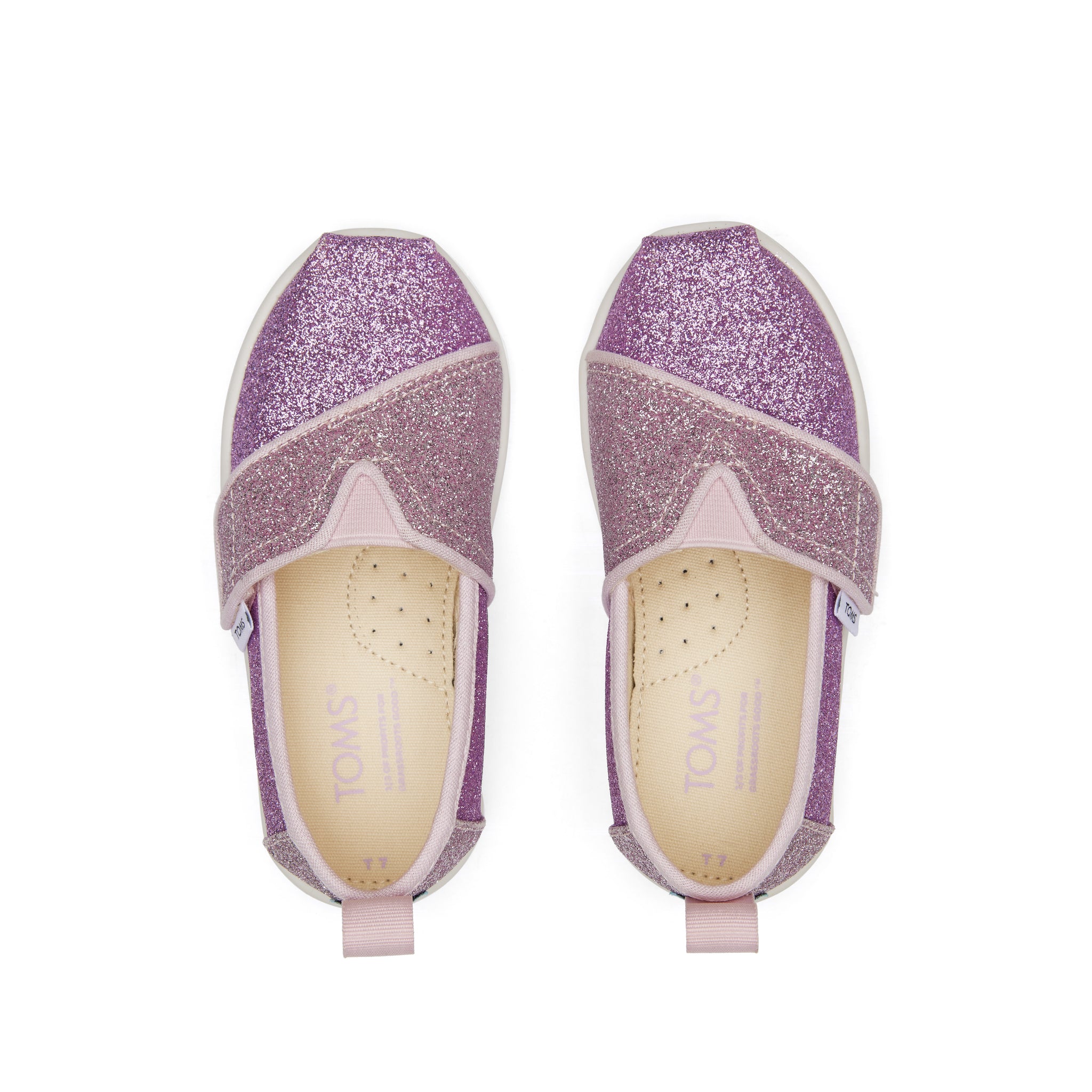 Alpargata Toddler Shoe - Lilac Colorblock Iridescent Glimmer Top View