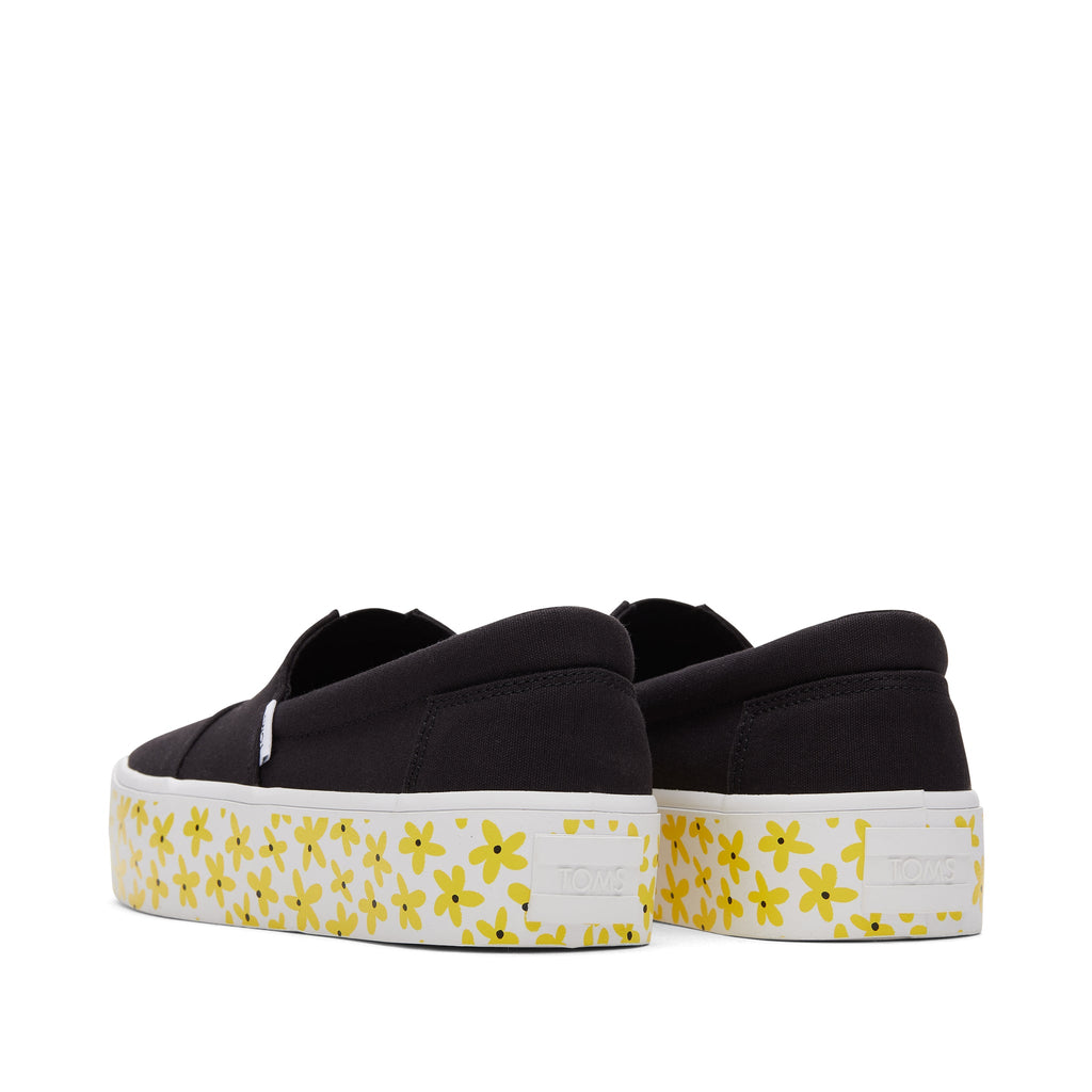 Fenix Platform Black Daisies Back View