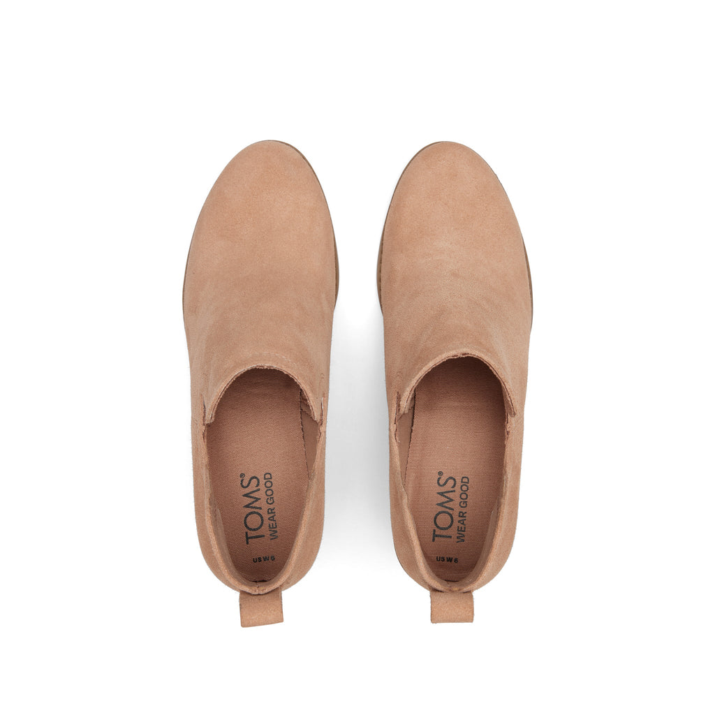 Kallie Brown Suede Wedge Boot Top View