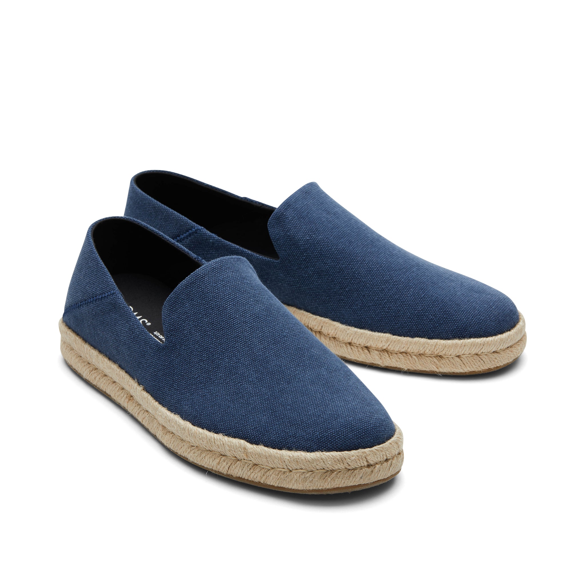 Santiago Loafer - Navy Recycled Cotton Canvas Front View