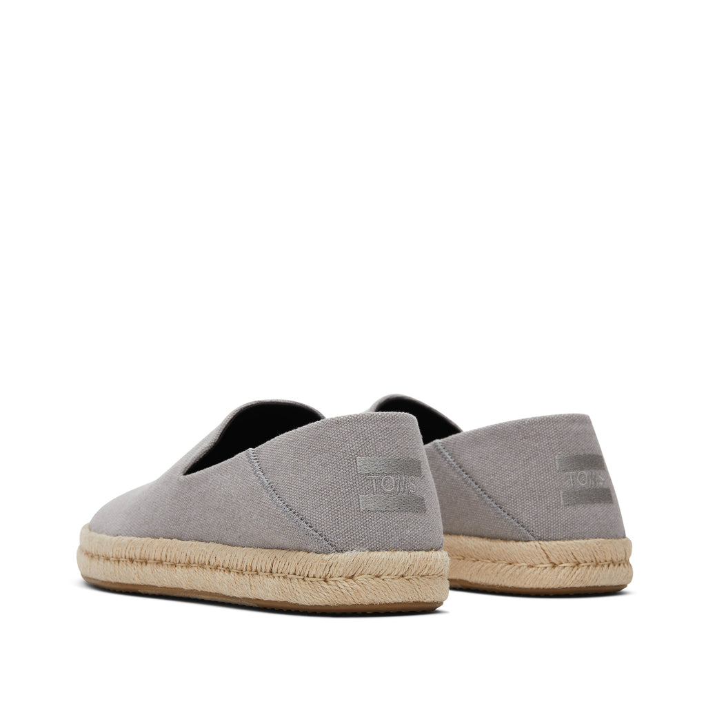 Santiago Loafer - Drizzle Grey Recycled Cotton Canvas Back View