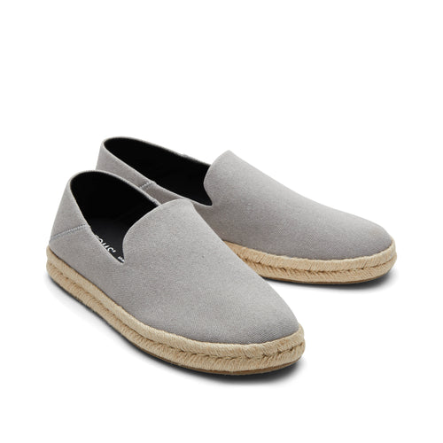 Santiago Loafer - Drizzle Grey Recycled Cotton Canvas Front View