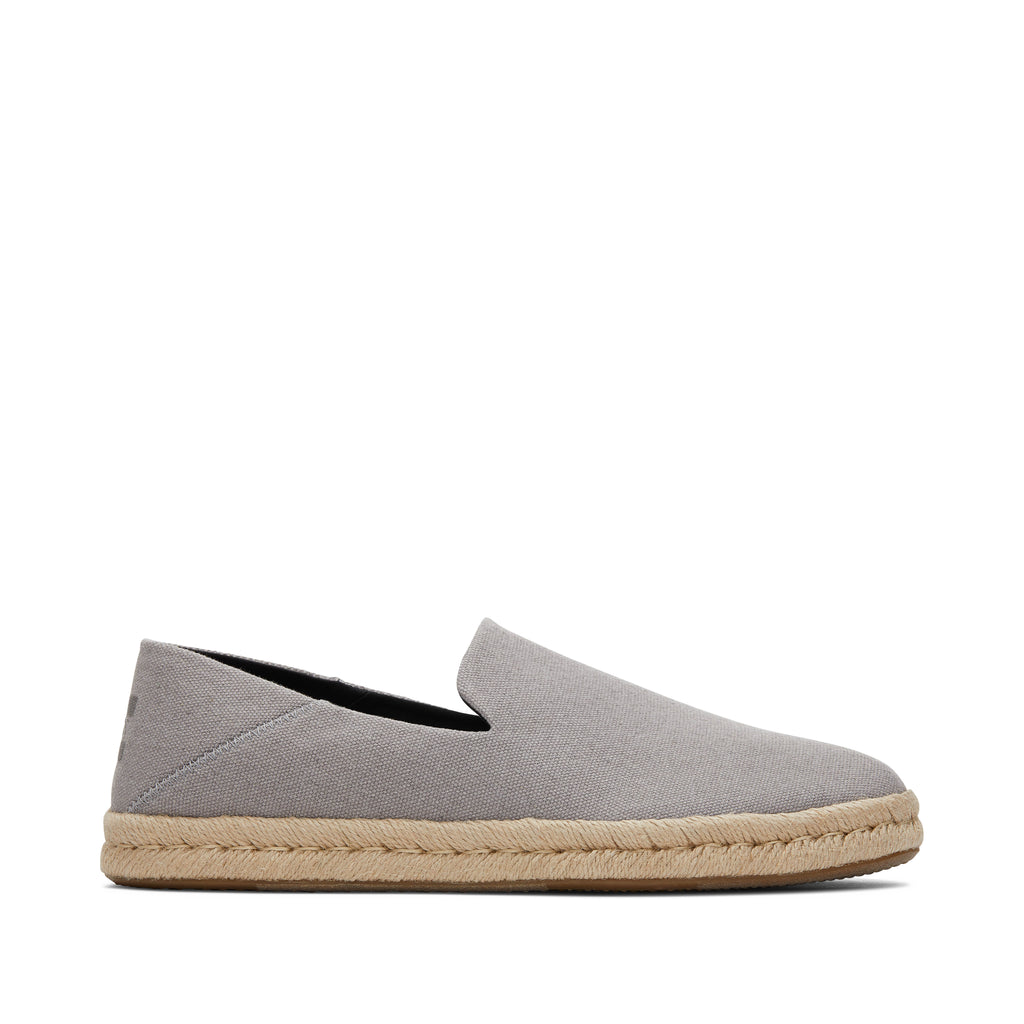 Santiago Loafer - Drizzle Grey Recycled Cotton Canvas Side View