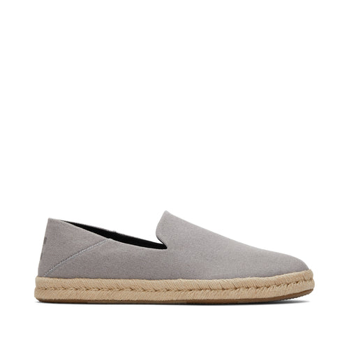 Santiago Loafer - Drizzle Grey Recycled Cotton Canvas Side View