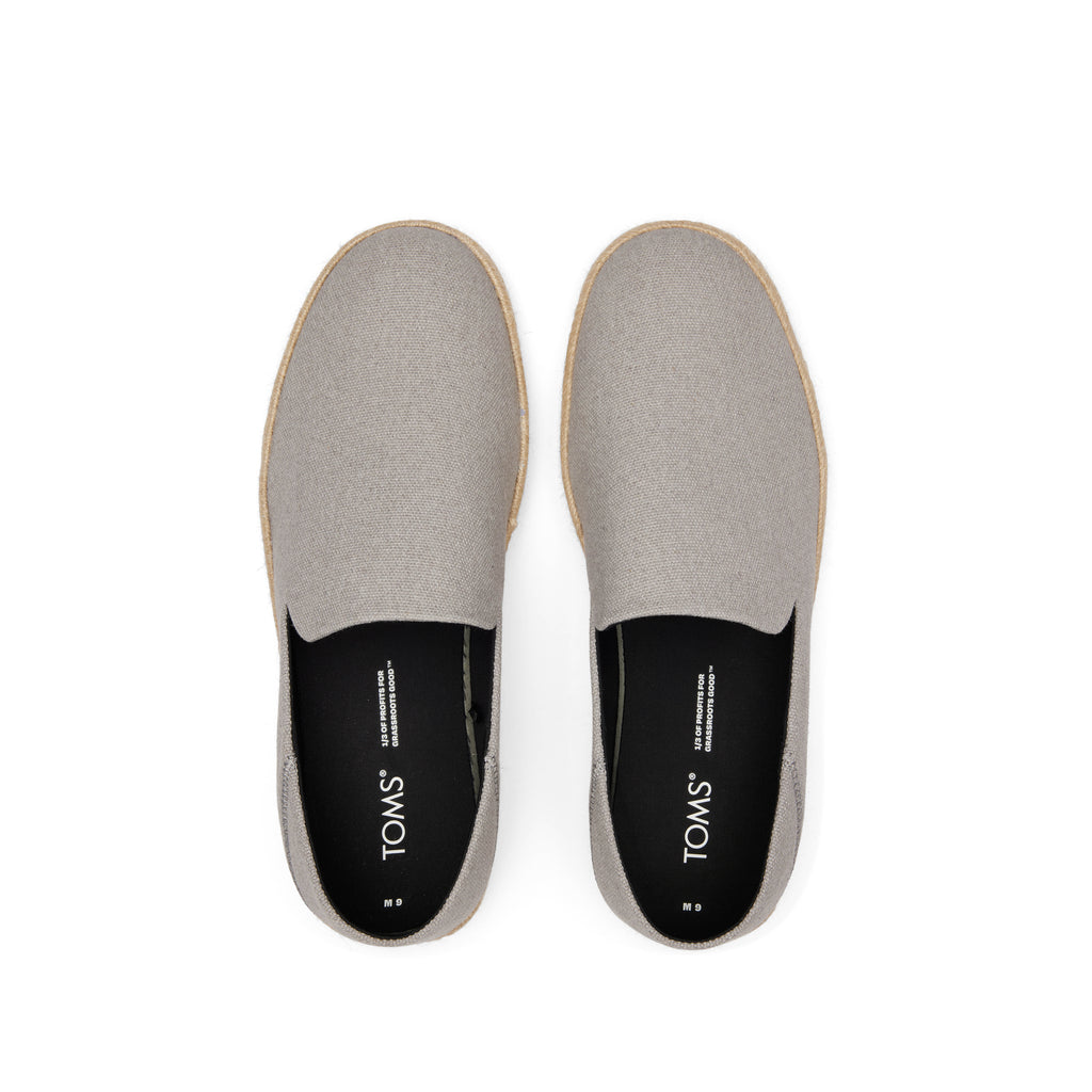 Santiago Loafer - Drizzle Grey Recycled Cotton Canvas Top View