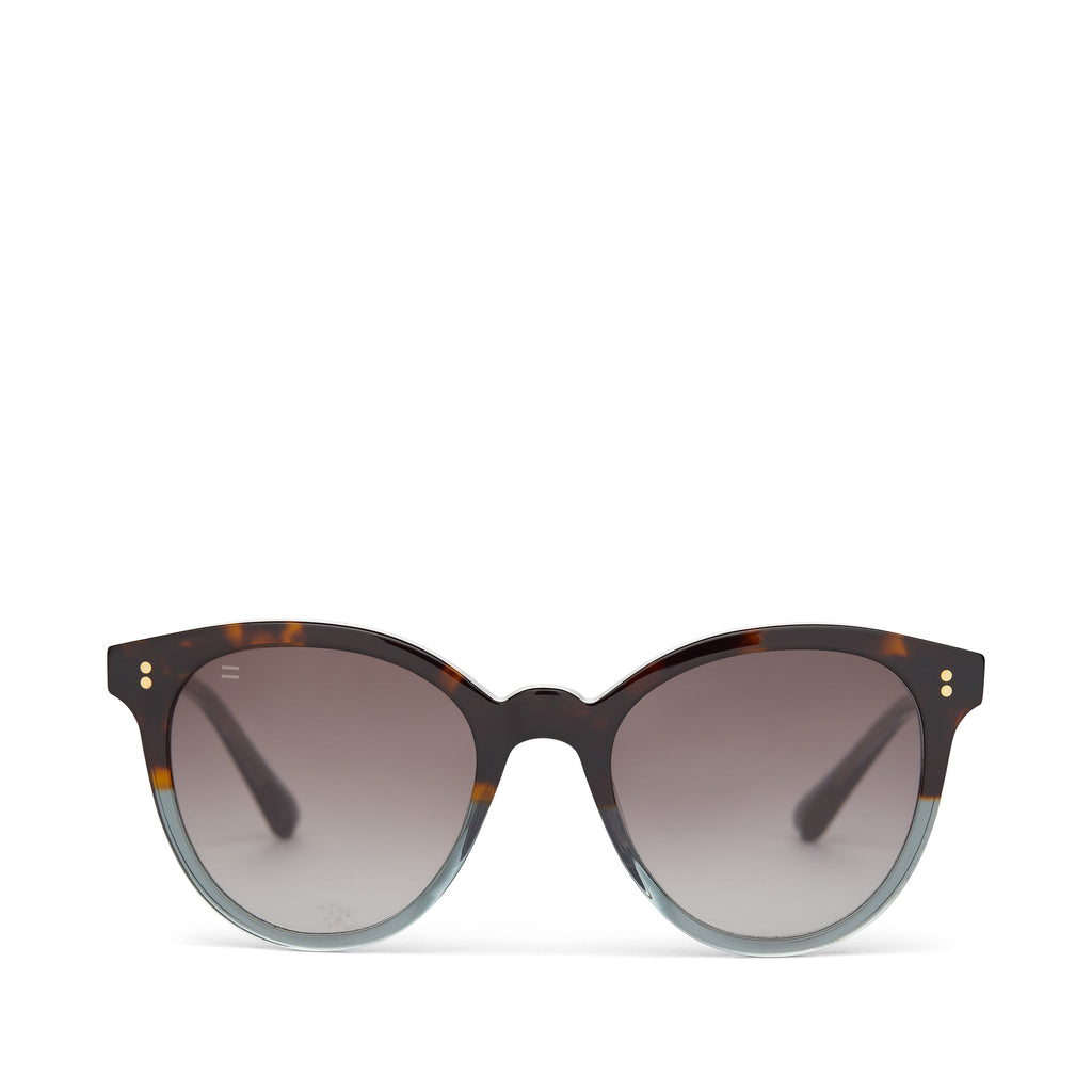 Aaryn Tortoise Ocean Grey Fade Handcrafted Sunglasses Front View