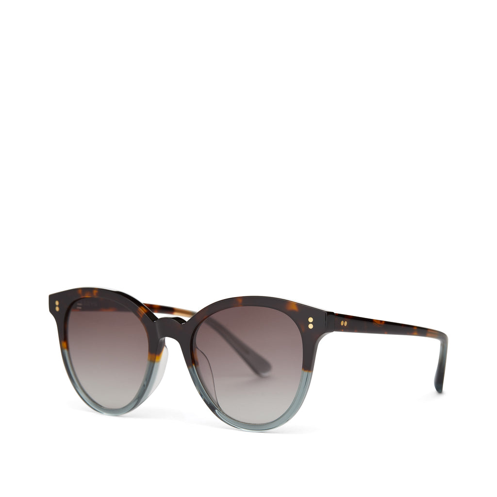 Aaryn Tortoise Ocean Grey Fade Handcrafted Sunglasses Side Angle View