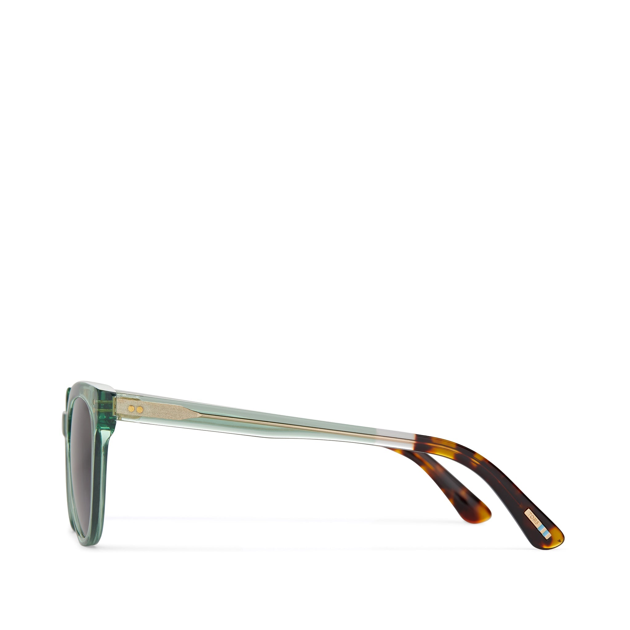 Marlowe Jade Handcrafted Sunglasses Side View