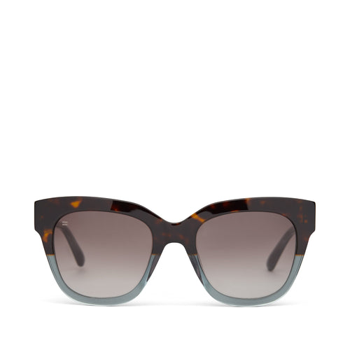Sloane Tortoise Ocean Grey Fade Handcrafted Sunglasses Front View