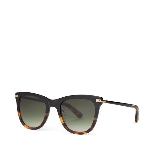 Victoria Black Tortoise Handcrafted Sunglasses Side Angle View