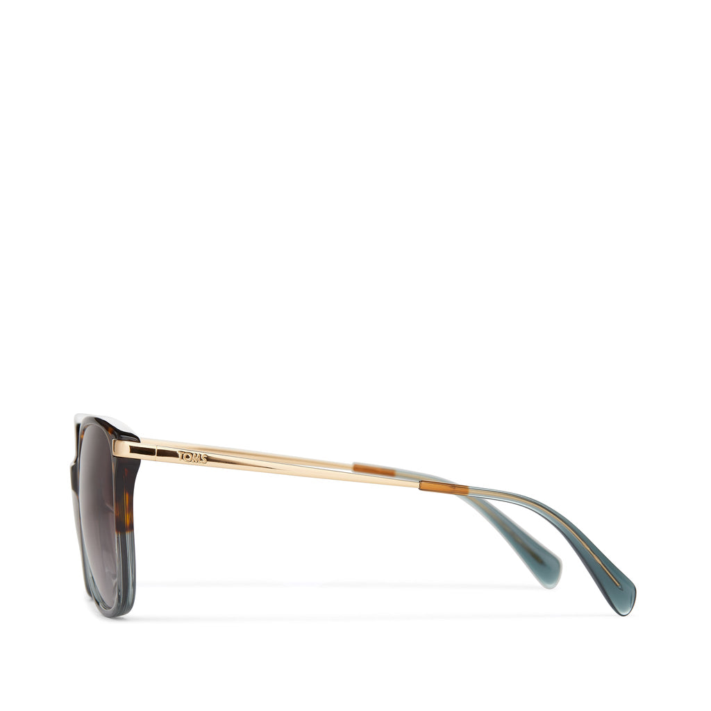 Sandela 201 Tortoise Ocean Grey Fade Handcrafted Sunglasses Side View
