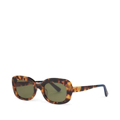 Jules Blonde Tortoise Handcrafted Sunglasses Side Angle View