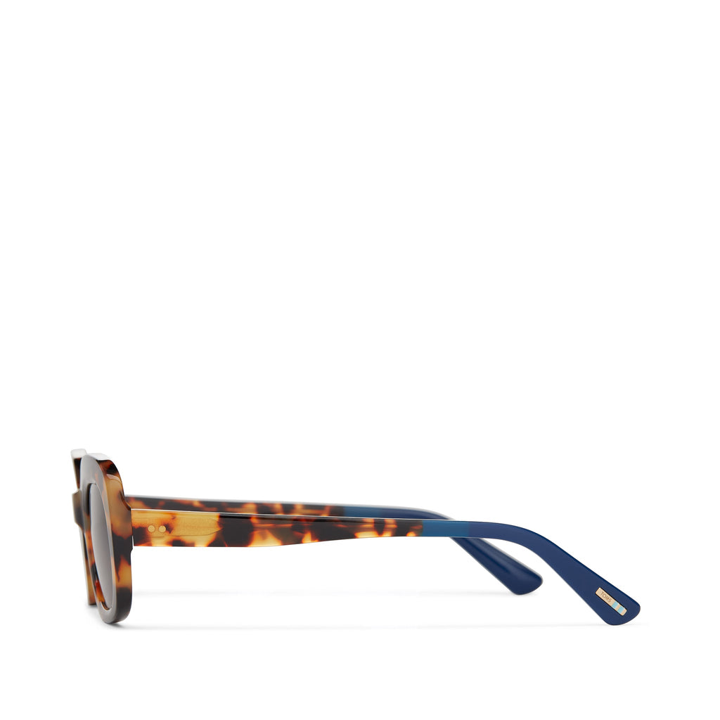 Jules Blonde Tortoise Handcrafted Sunglasses Side View