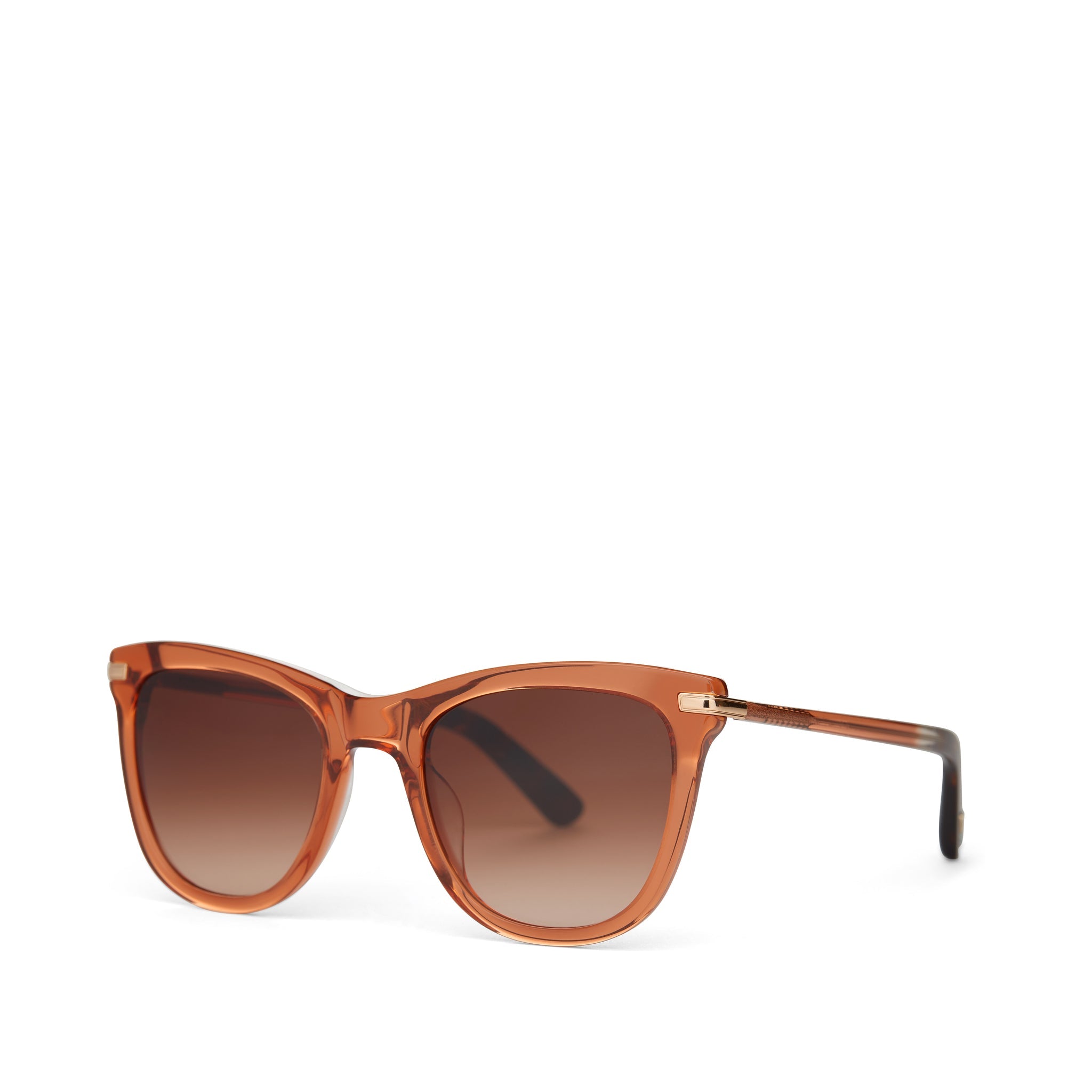 Victoria Terracotta Crystal Handcrafted Sunglasses Side Angle View
