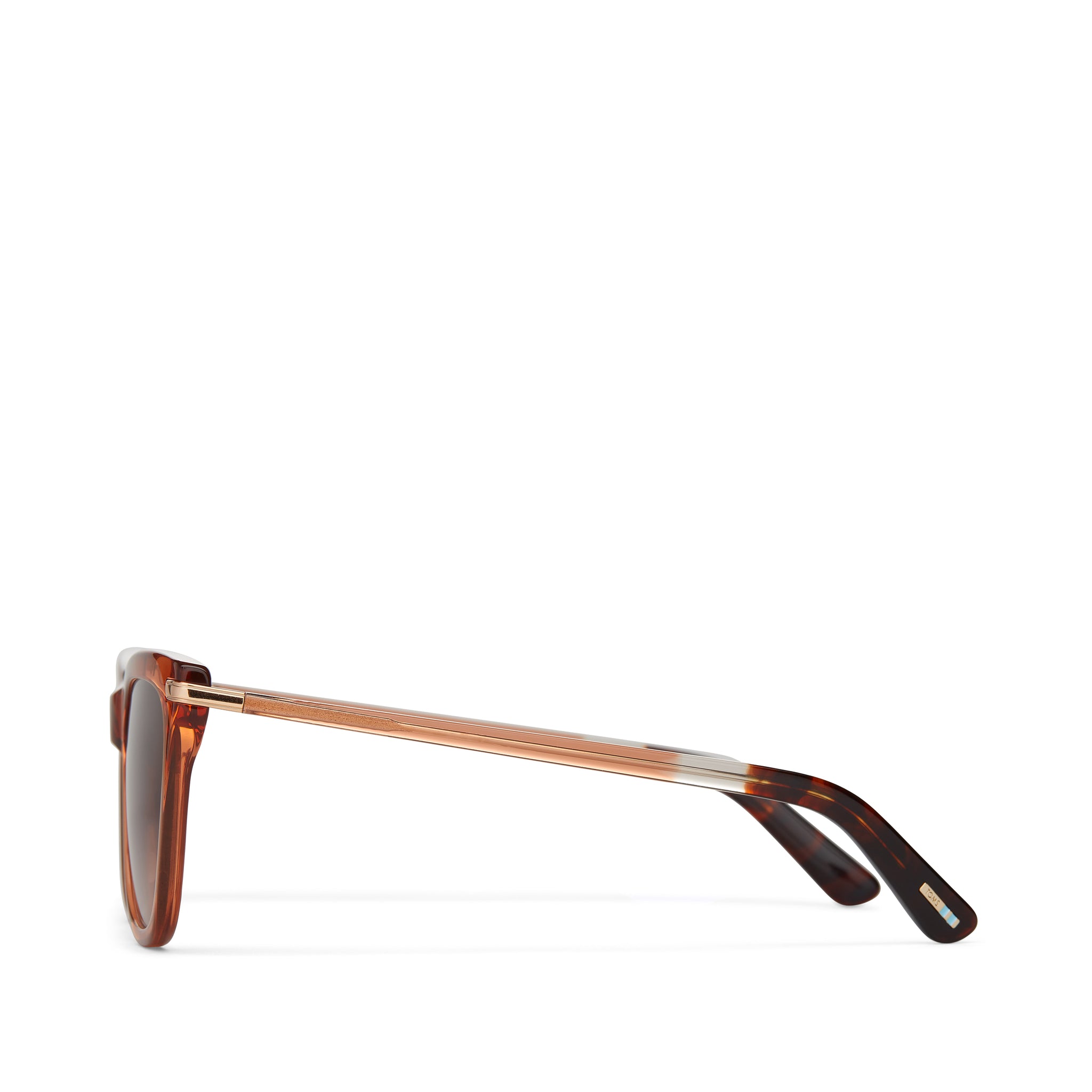 Victoria Terracotta Crystal Handcrafted Sunglasses Side View