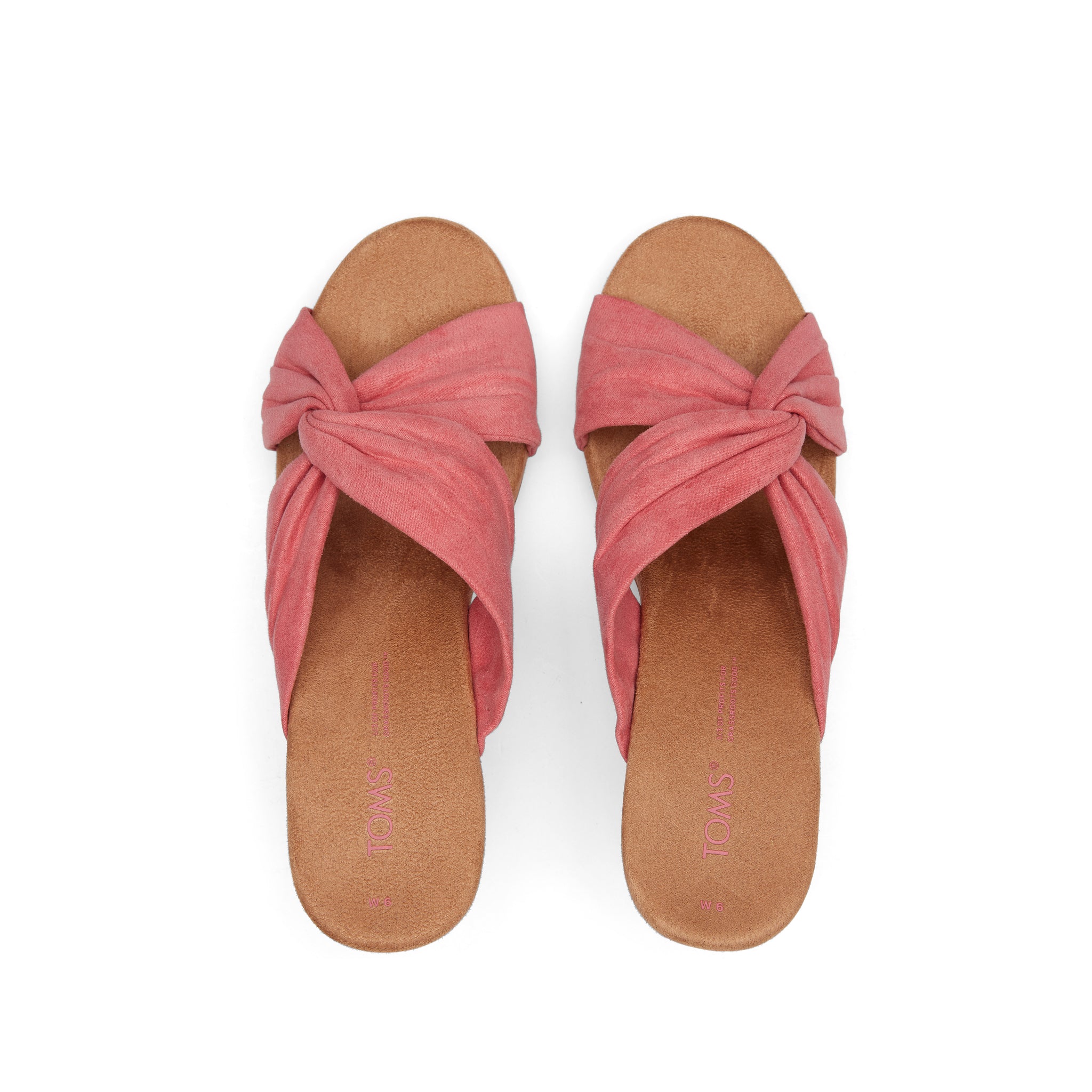 Serena Pink Cork Wedge Sandal Top View