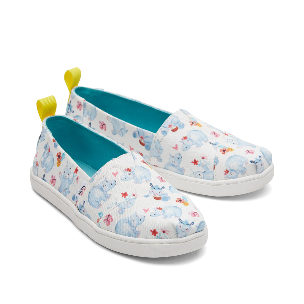 Youth Alpargata Summer Hippos Front View