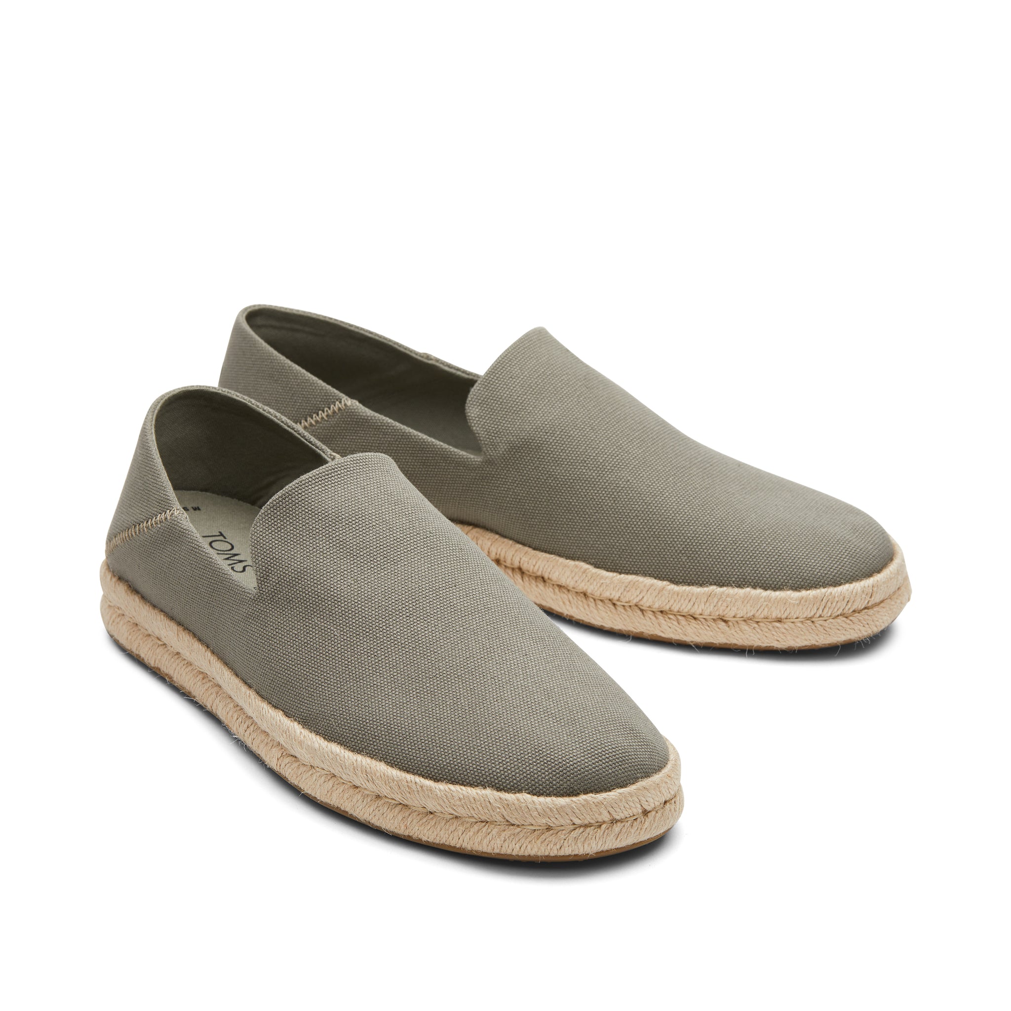 Santiago Loafer - Vetiver Grey Canvas Front View