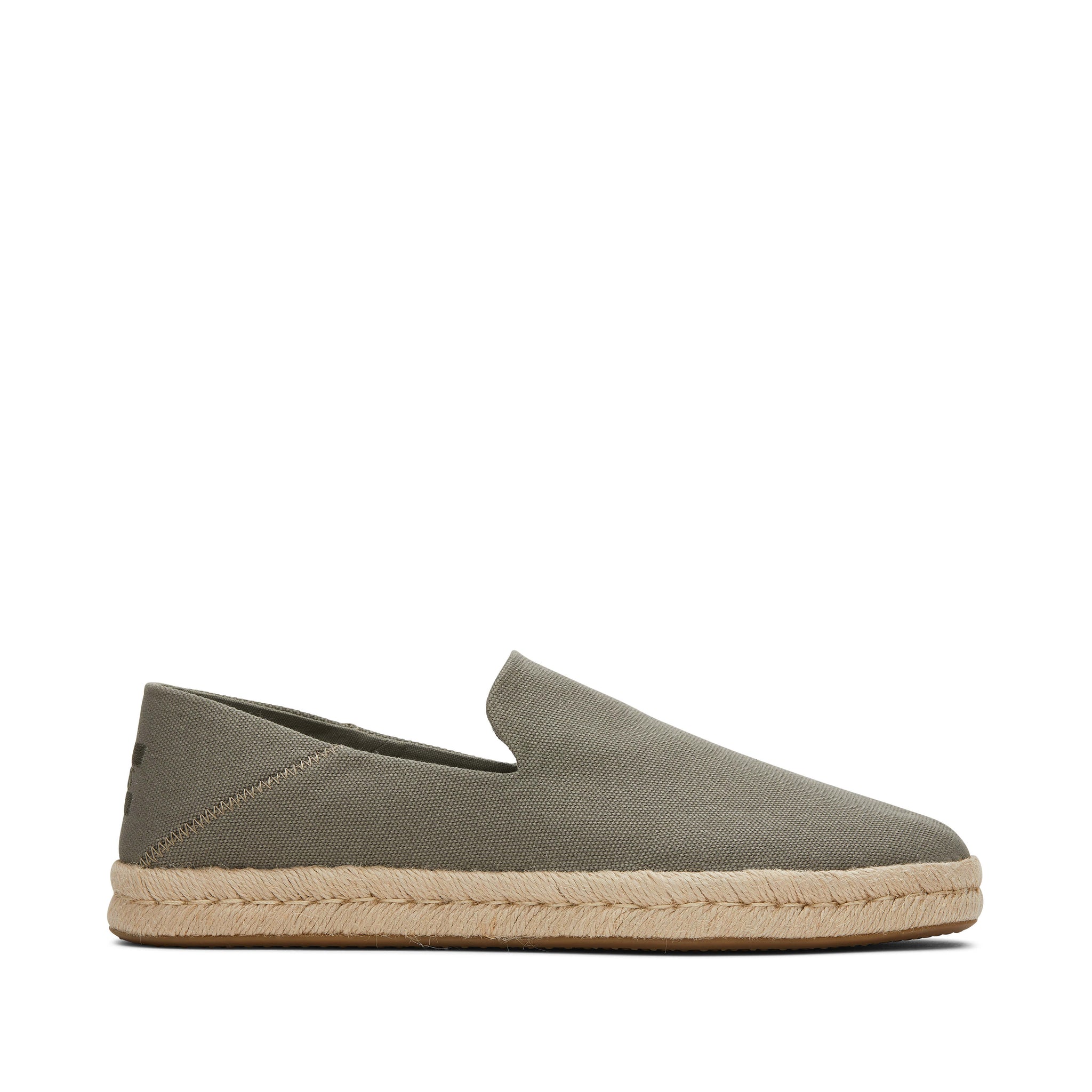 Santiago Loafer - Vetiver Grey Canvas Side View