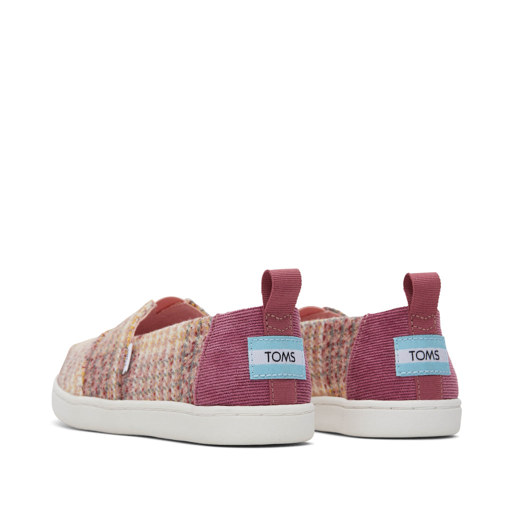 Youth Alpargata Plaid Tweed Kids Shoe Back View
