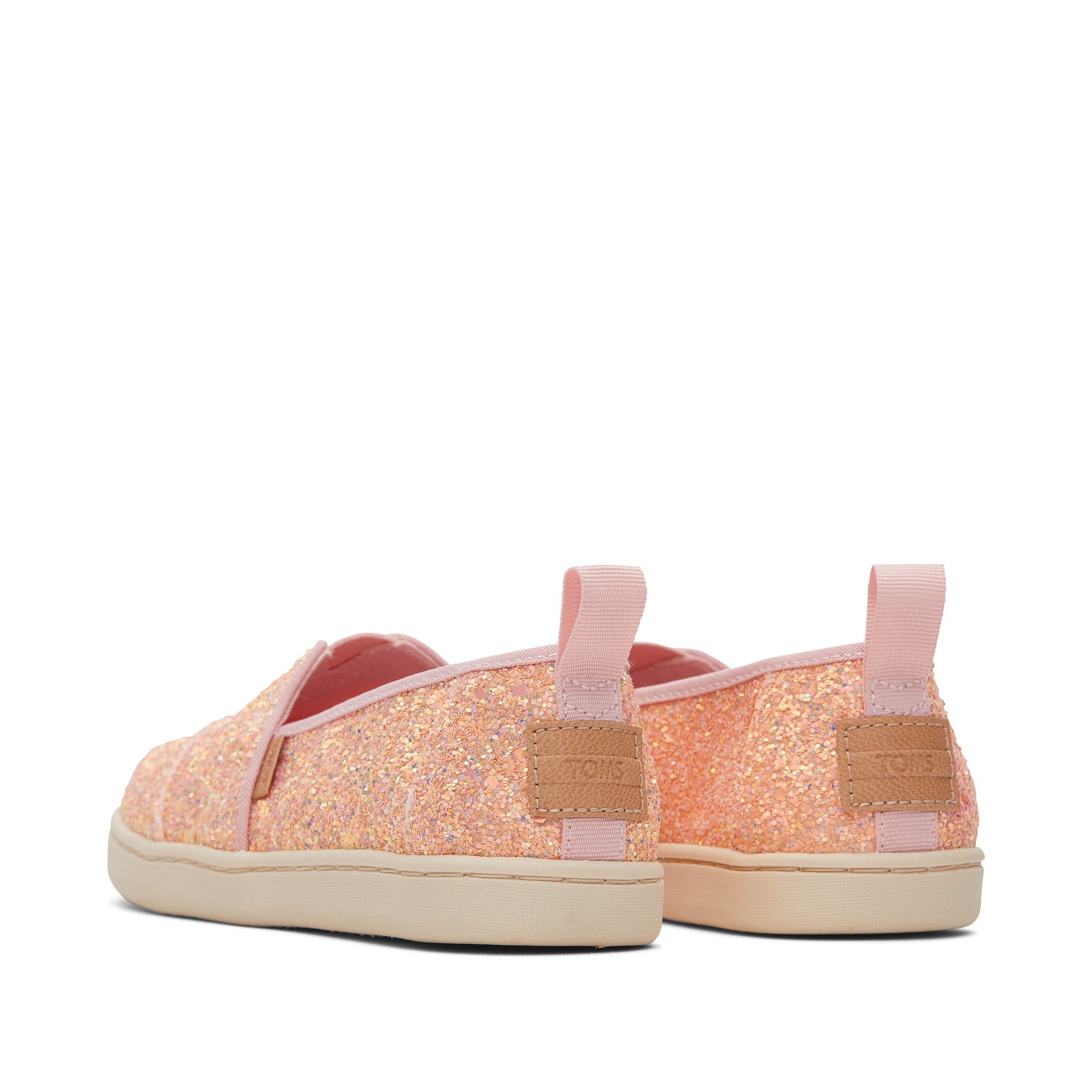 Youth Alpargata Pink Glitter Kids Shoe Back View