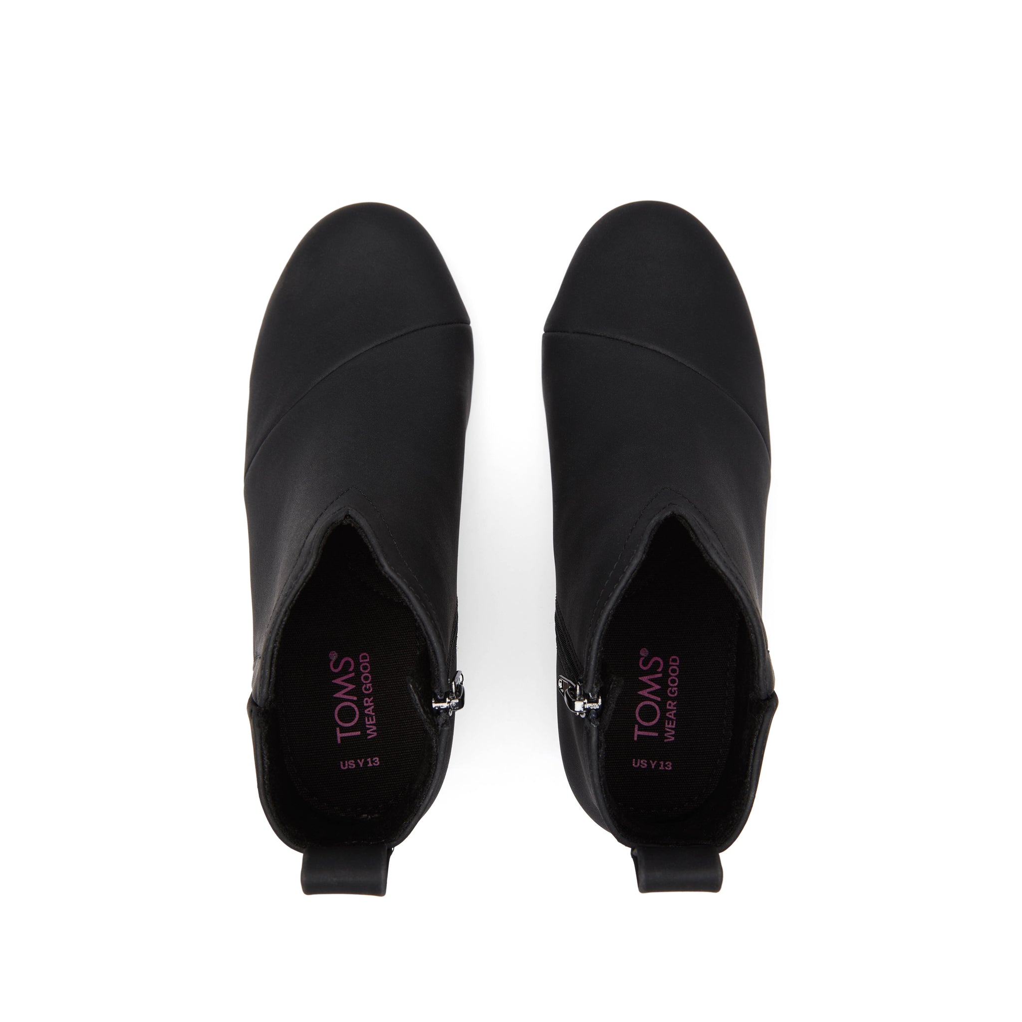 Youth Clare Black Wedge Kids Boot Top View