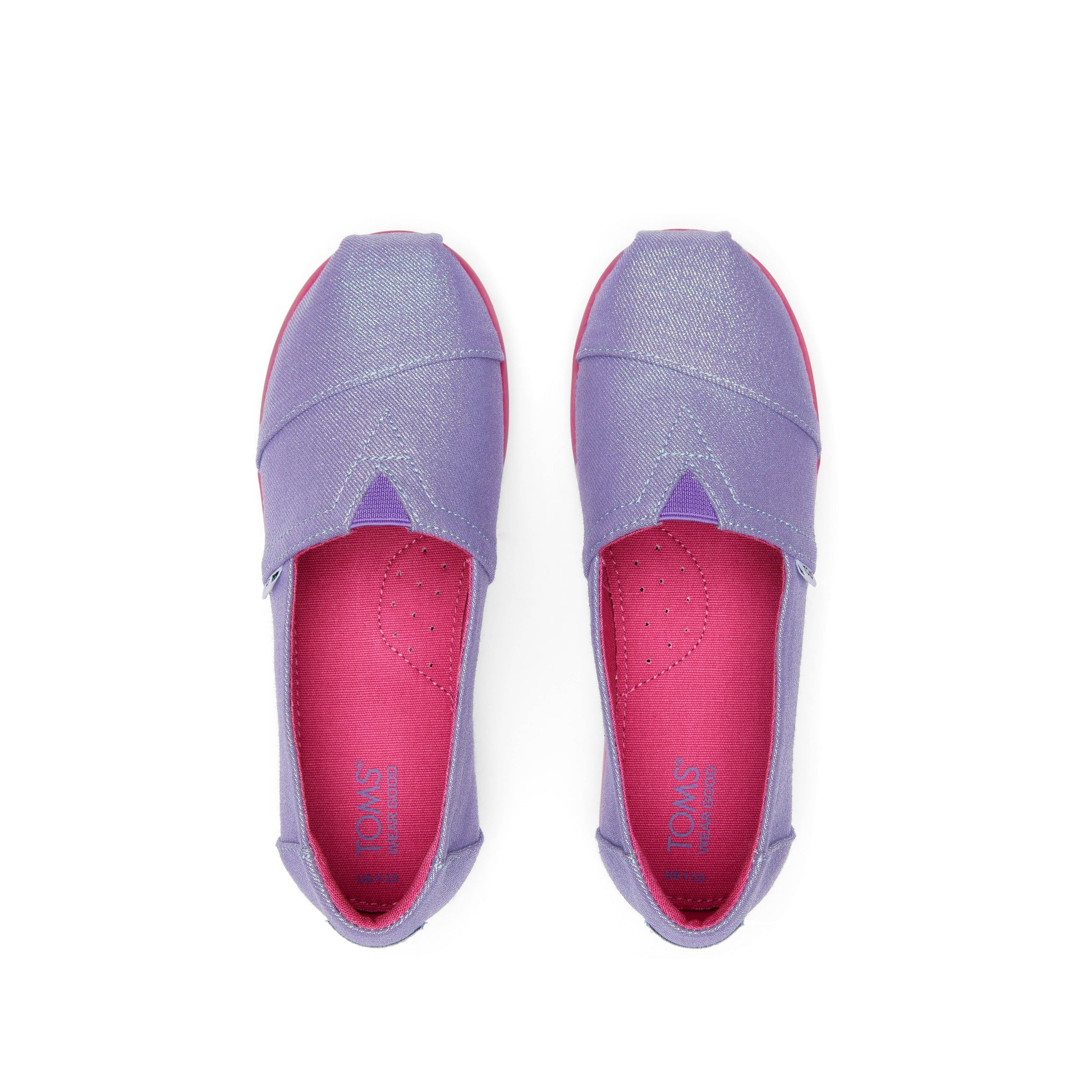 Youth Alp Platform Purple Glimmer Kids Shoe Top View