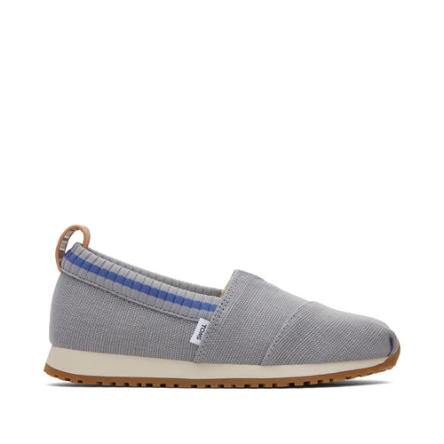 Youth Resident Grey Heritage Canvas Kids Sneaker Side View