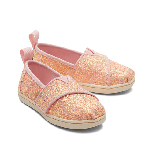 Alpargata Pink Glitter Toddler Shoe Front View